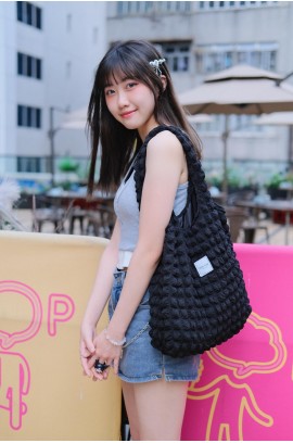 [HOT!] CHIOS CLUB -  Walffe ToteBag 窩夫格手提袋 /黑色